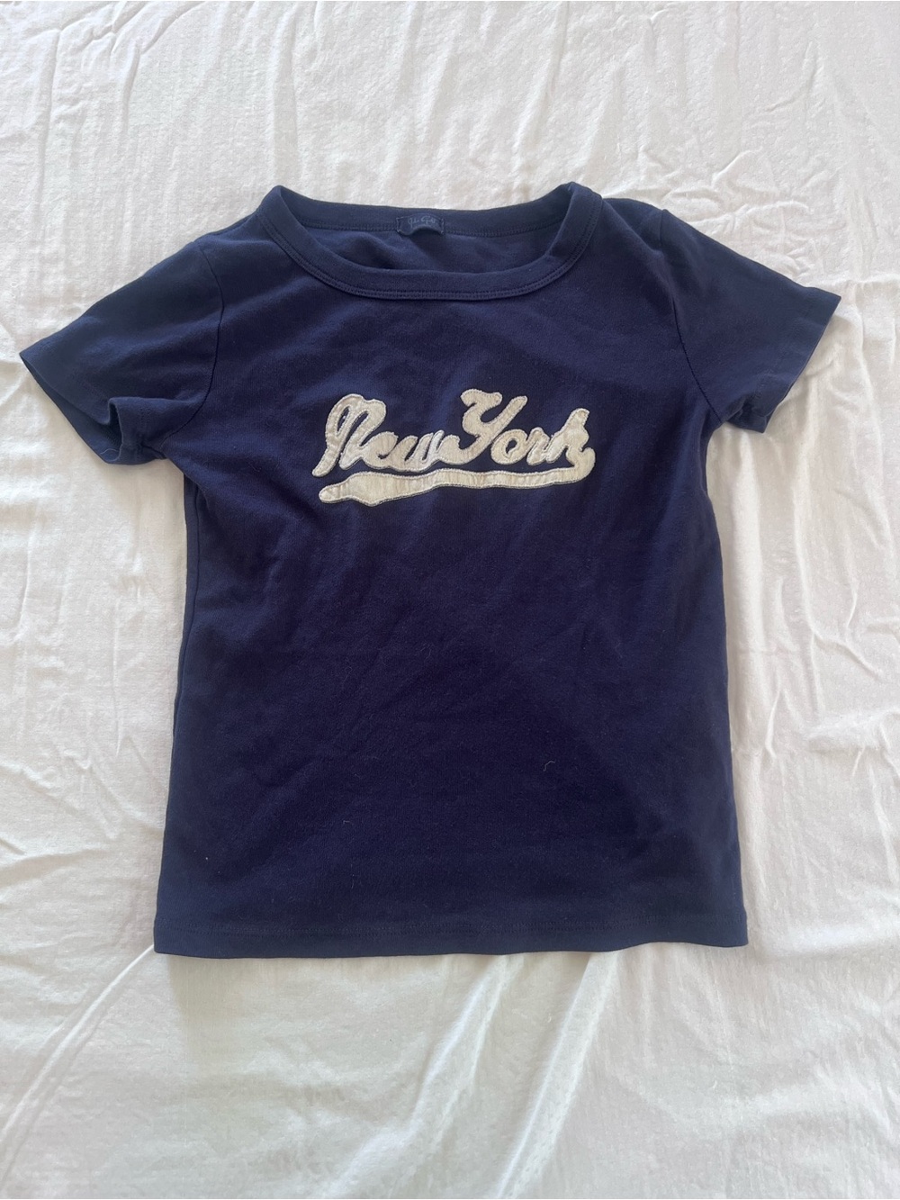 Kids Navy 'New York' Script Tee - Unbranded